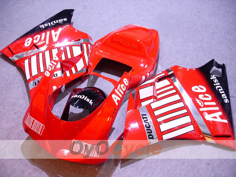 Injection Fairing kit for 02-04 Ducati 998 - Red, Black - Alice #OYO87902262 Main image