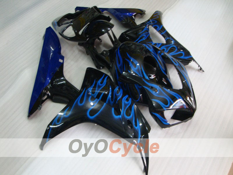 Injection Fairing kit for 06-07 CBR1000RR - Blue, Black - Flame #OYO87900601 Main image