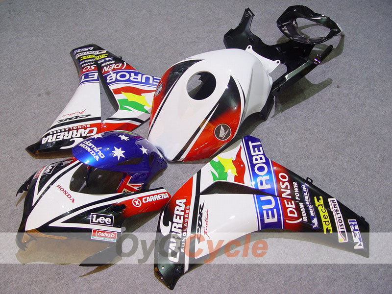 Injection Fairing kit for 08-11 CBR1000RR - White, Black - Eurobet, Lee #OYO87900700