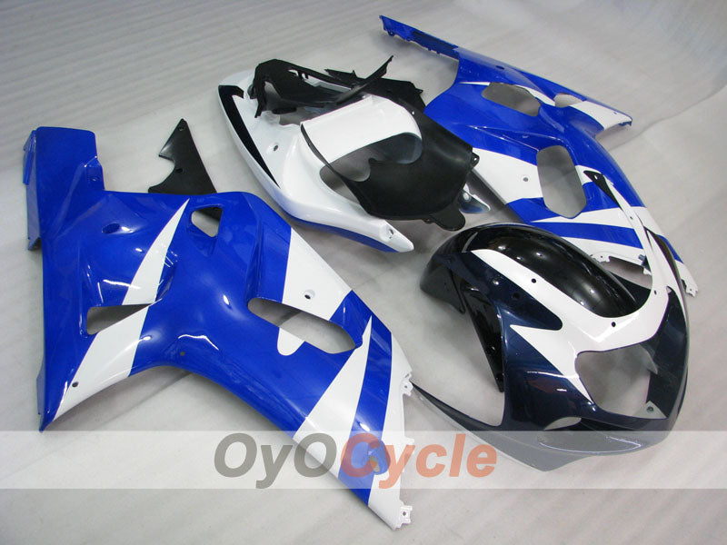 Injection Fairing kit for 01-03 GSX R600 - Blue, White, Black - Factory Style #OYO87905096 Main image