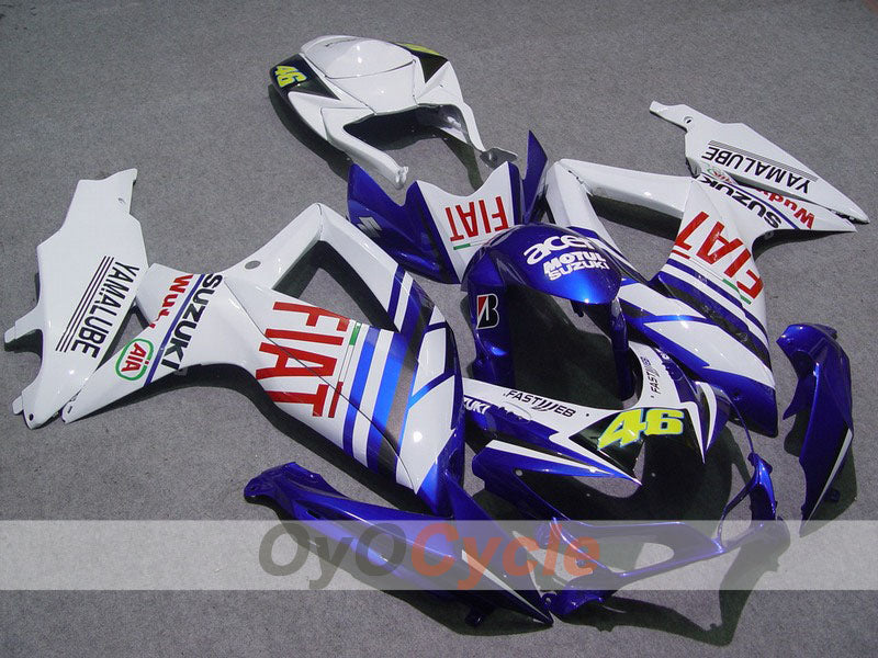 Injection Fairing kit for 08-10 GSX R750 - Blue, White - FIAT #OYO87901428