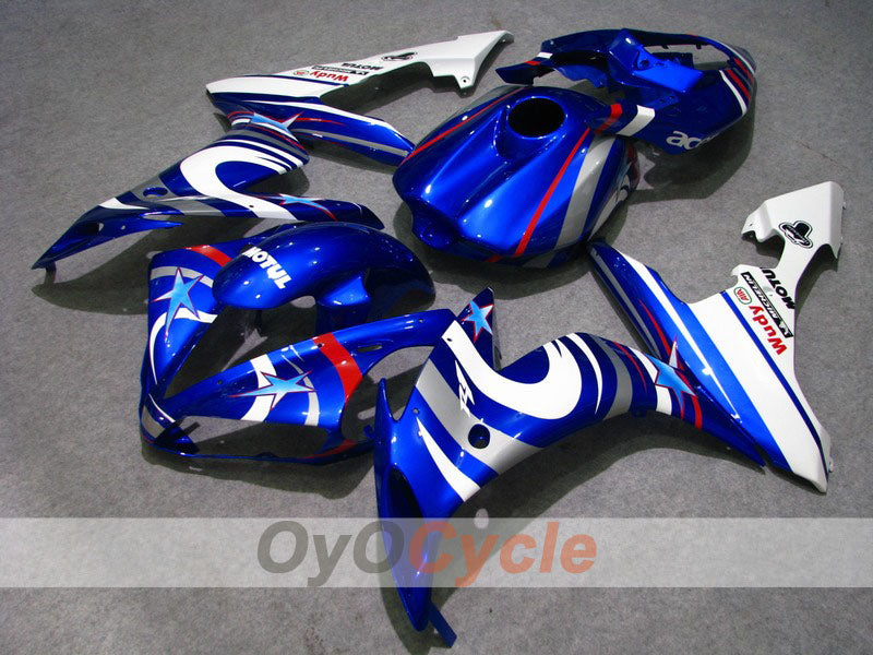 Injection Fairing kit for 04-06 YZF-R1 - Blue, White - FIAT, MOTUL #OYO87900826