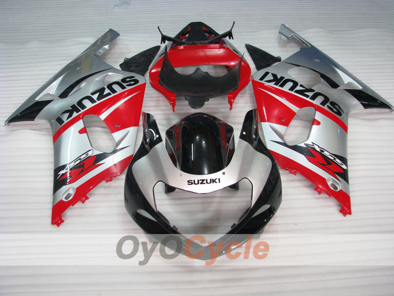 Injection Fairing kit for 01-03 GSX R600 - Red, Silver - Factory Style #OYO87905084 Secondary image