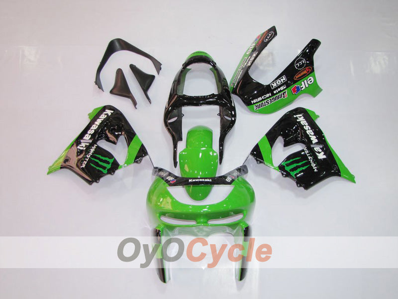 Fairing kit for 98-99 NINJA ZX-9R - Green, Black - Monster #OYO87903017 Main image