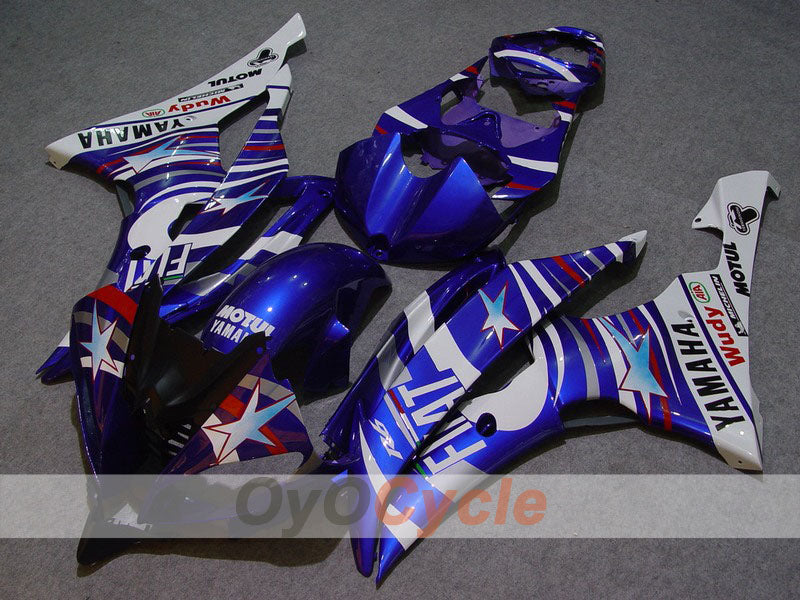 Injection Fairing kit for 08-16 YZF-R6 - Blue, White - FILA, MOTUL #OYO87900961