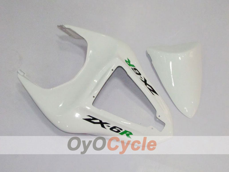 Injection Fairing kit for 07-08 NINJA ZX-6R - White, Black - Monster #OYO87901947
