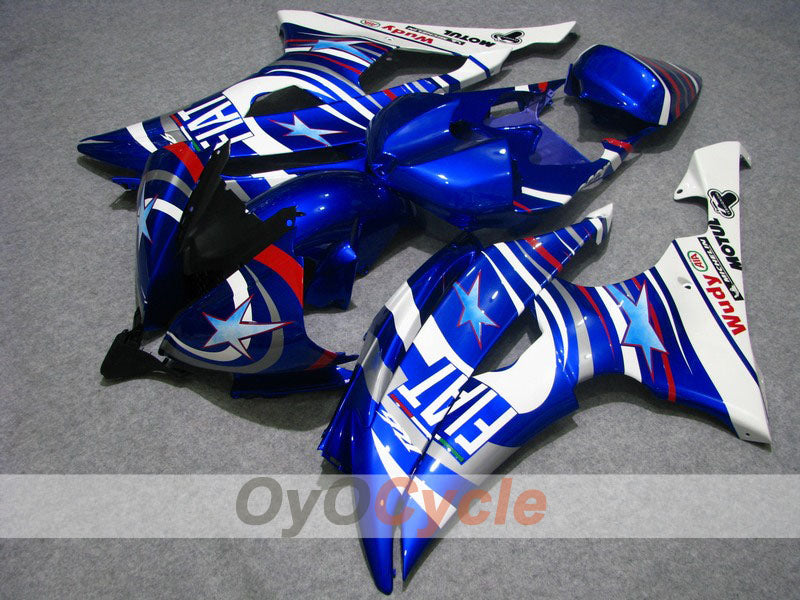 Injection Fairing kit for 08-16 YZF-R6 - Blue, White - FIAT #OYO87900962