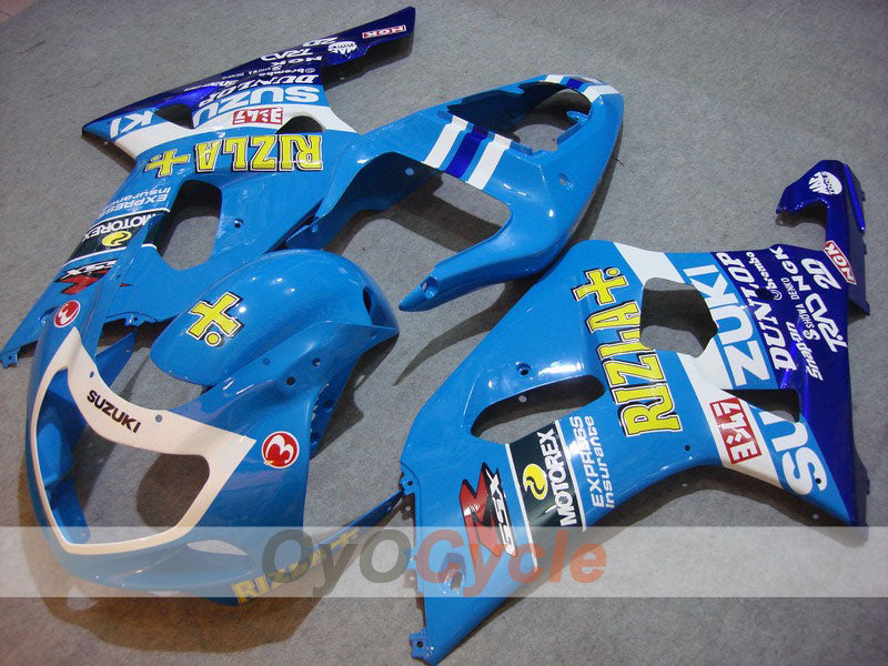 Injection Fairing kit for 01-03 GSX R600 - Blue, White - Rizla+ #OYO87901150 Main image