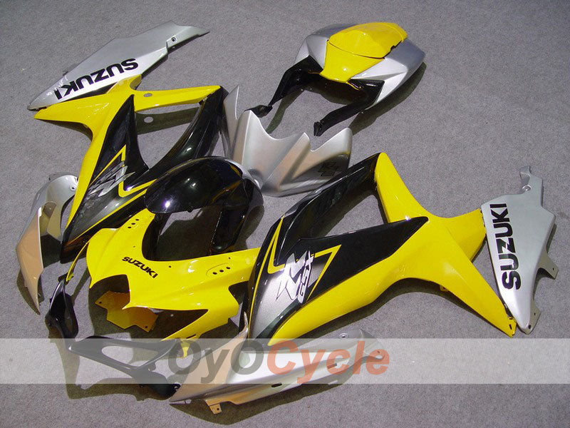 Injection Fairing kit for 08-10 GSX R750 - Yellow, Silver - Factory Style #OYO87901422