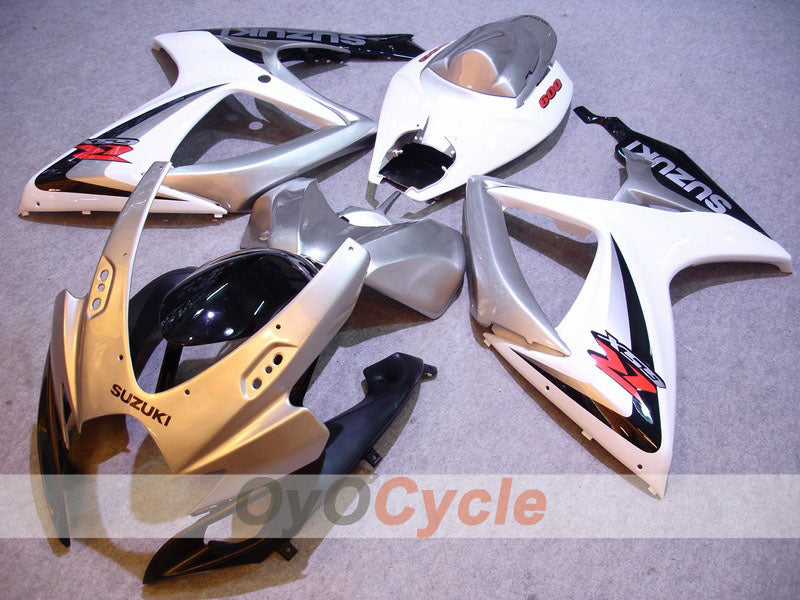 Injection Fairing kit for 06-07 GSX R600 - White, Silver - Factory Style #OYO87901569
