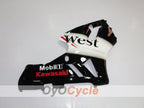 Injection Fairing kit for 02-05 NINJA ZX-12R - White, Black - West #OYO87903116