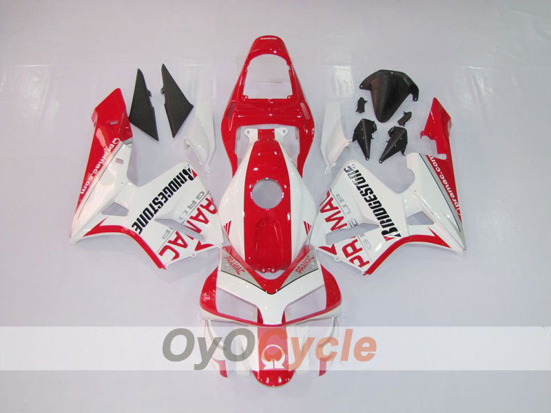 Injection Fairing kit for 03-04 CBR600RR - Red, White - PRAMAC #OYO87902593 Main image