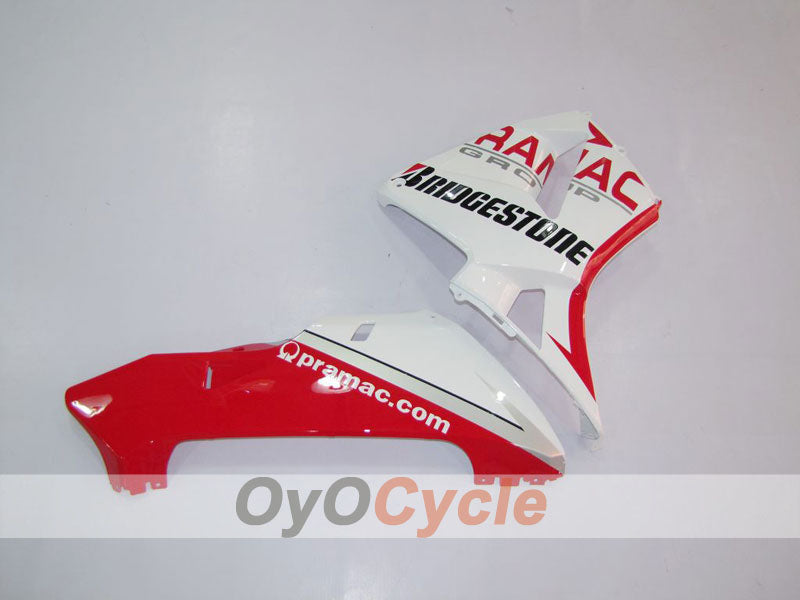 Injection Fairing kit for 03-04 CBR600RR - Red, White - PRAMAC #OYO87902593
