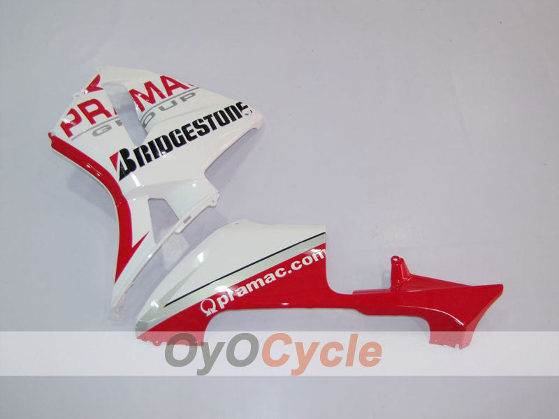 Injection Fairing kit for 03-04 CBR600RR - Red, White - PRAMAC #OYO87902593 Secondary image