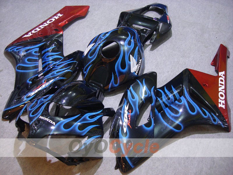 Injection Fairing kit for 04-05 CBR1000RR - Blue, Black - Flame #OYO87900489