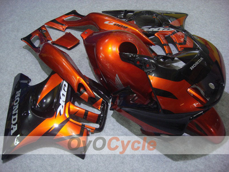 Injection Fairing kit for 97-98 CBR600F3 - Orange, Black - Factory Style #OYO87900086 Main image