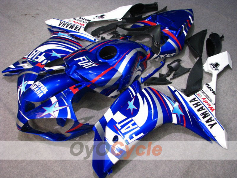 Injection Fairing kit for 07-08 YZF-R1 - Blue, White - FIAT, MOTUL #OYO87900858