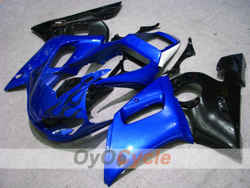 Injection Fairing kit for 98-02 YZF-R6 - Blue, Black - Flame #OYO87900992