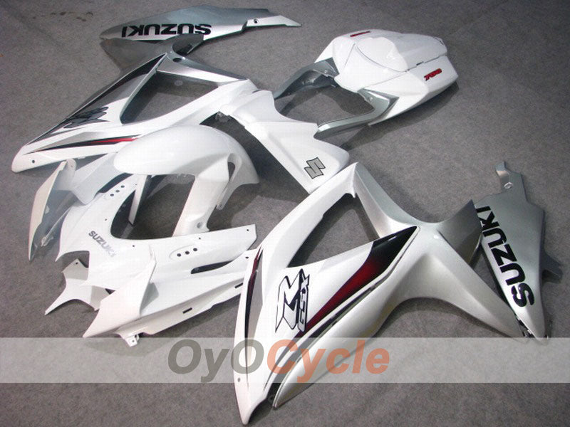 Injection Fairing kit for 08-10 GSX R750 - White, Silver - Factory Style #OYO87901424