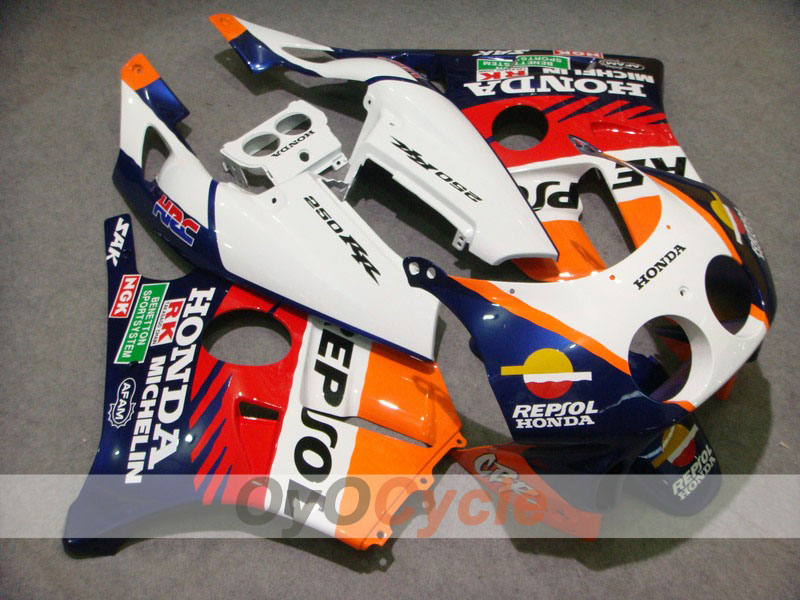 Injection Fairing kit for 90-94 CBR250RR - Orange, White - Repsol #OYO87902969 Main image