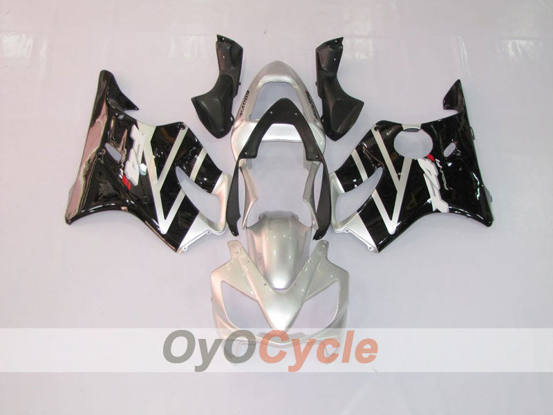 Injection Fairing kit for 01-03 CBR600F4i - Black, Silver - Factory Style #OYO87900146 Main image