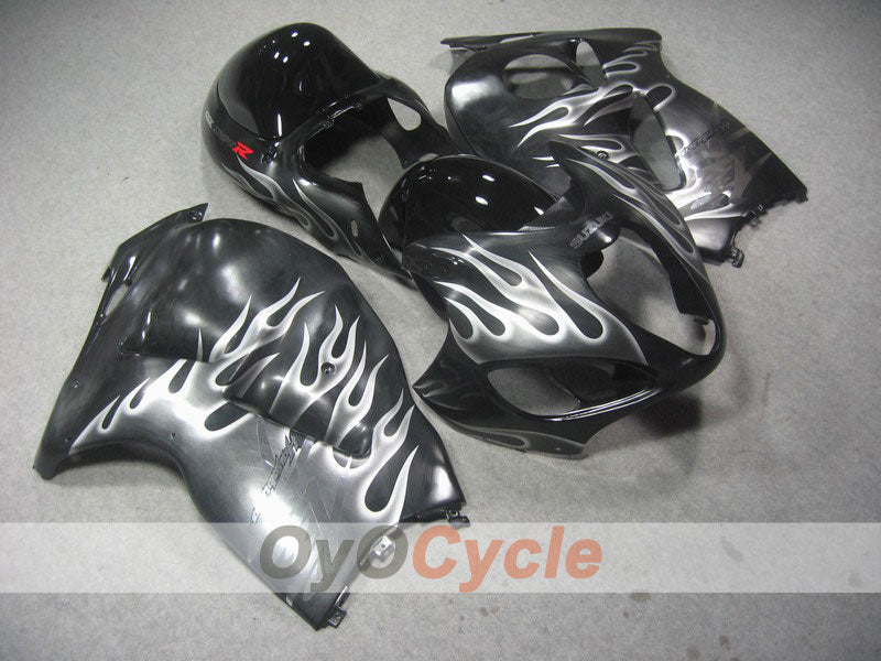 Injection Fairing kit for 99-07 GSXR1300 Hayabusa - White, Black - Flame #OYO87902666 Main image