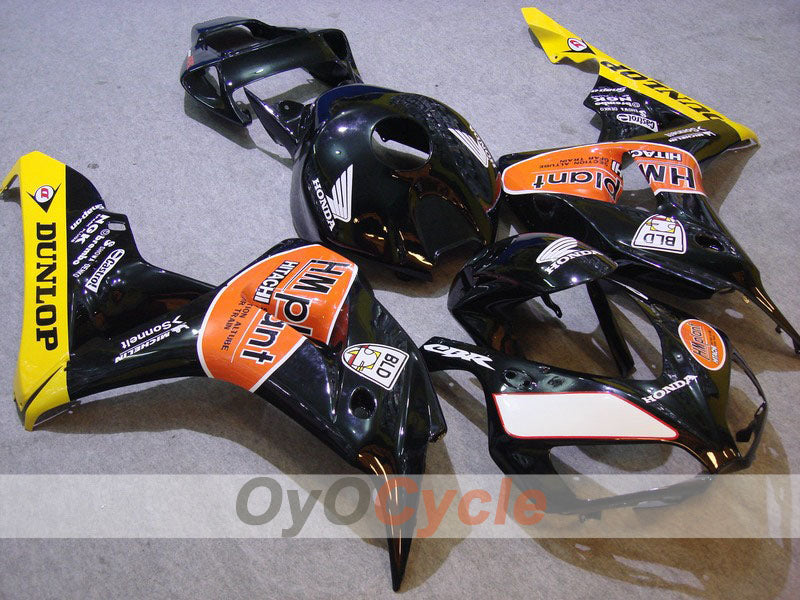 Injection Fairing kit for 06-07 CBR1000RR - Yellow, Black - HM Plant #OYO87900611 Main image