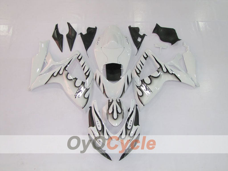 Injection Fairing kit for 06-07 GSX R600 - White, Black - Flame #OYO87901495