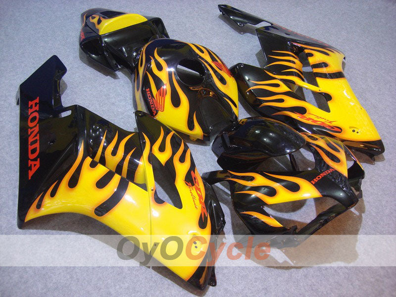 Injection Fairing kit for 04-05 CBR1000RR - Yellow, Black - Flame #OYO87900492