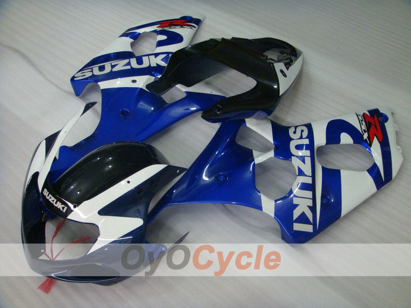 Injection Fairing kit for 01-03 GSX R600 - Blue, White - Factory Style #OYO87901146 Main image
