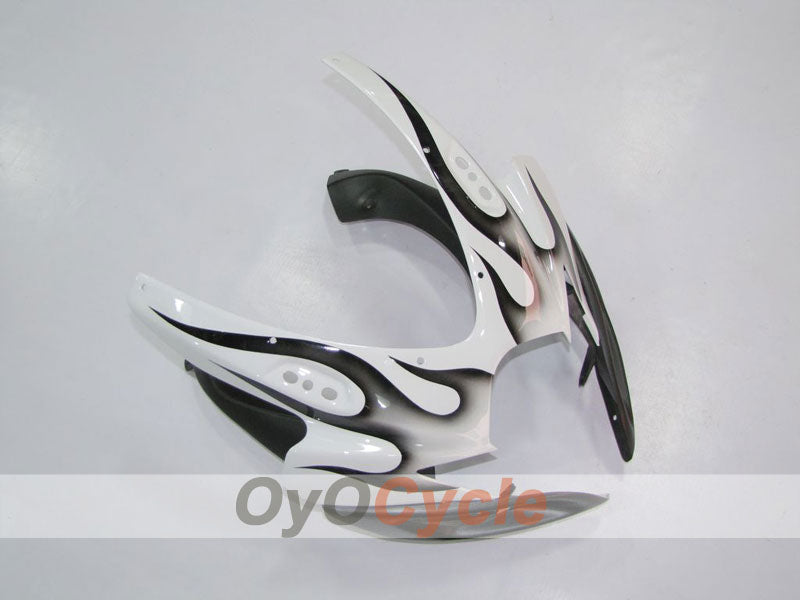 Injection Fairing kit for 06-07 GSX R600 - White, Black - Flame #OYO87901495