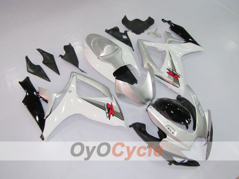 Injection Fairing kit for 06-07 GSX R750 - White, Silver - Factory Style #OYO87901319