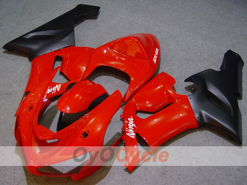 Injection Fairing kit for 05-06 NINJA ZX-6R - Red, Black - Factory Style #OYO87901857 Main image