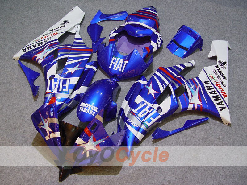 Injection Fairing kit for 06-07 YZF-R6 - Blue, White - FIAT, MOTUL #OYO87900933 Main image