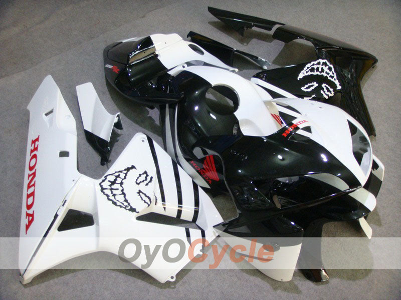 Injection Fairing kit for 05-06 CBR600RR - White, Black - Skull #OYO87900350