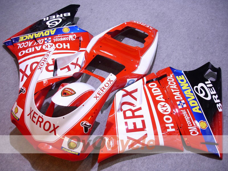 Injection Fairing kit for 94-02 Ducati 748 - Red, White - Xerox #OYO87902092 Main image