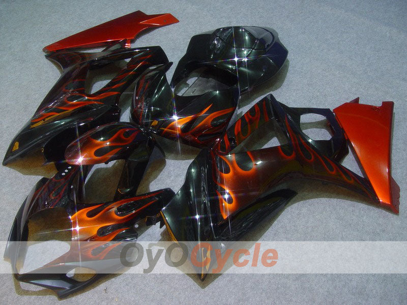 Injection Fairing kit for 07-08 GSX R1000 - Red, Black - Flame #OYO87902096 Main image