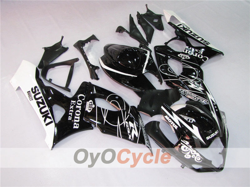 Injection Fairing kit for 05-06 GSX R1000 - White, Black - Corona #OYO87901936
