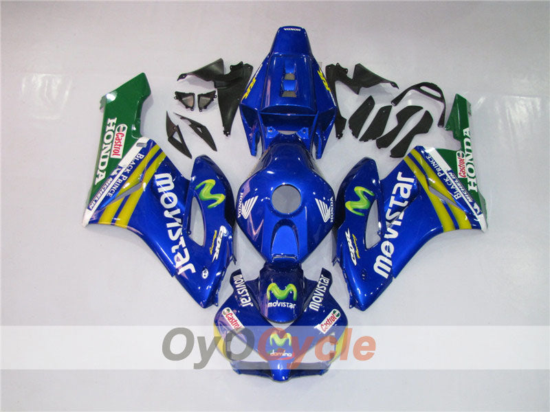 Injection Fairing kit for 04-05 CBR1000RR - Yellow, Blue - Movistar #OYO87900510 Main image