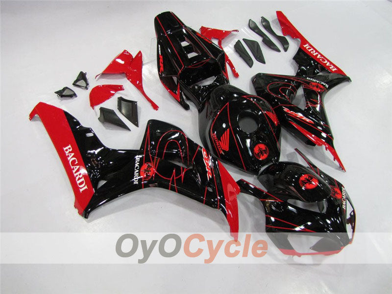 Injection Fairing kit for 06-07 CBR1000RR - Red, Black - BACARDI #OYO87900550 Main image