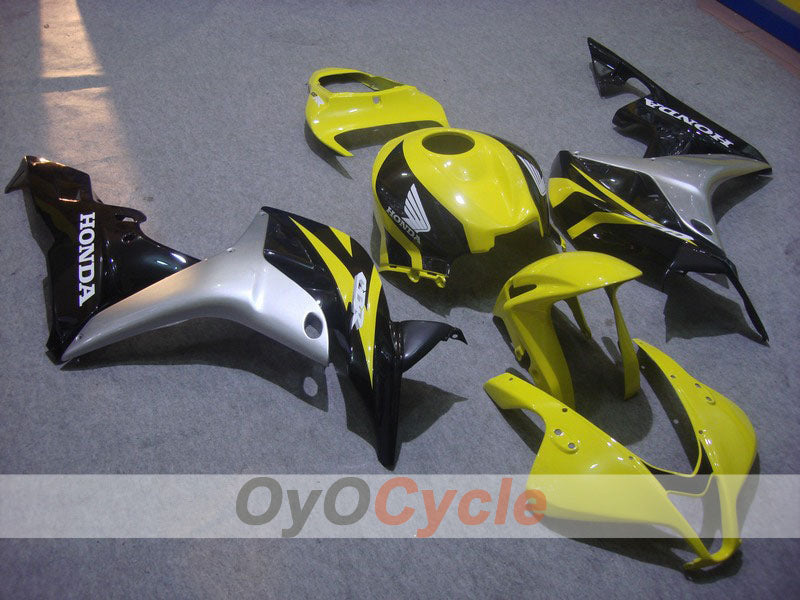 Injection Fairing kit for 07-08 CBR600RR - Yellow, Black - Factory Style #OYO87900402 Main image
