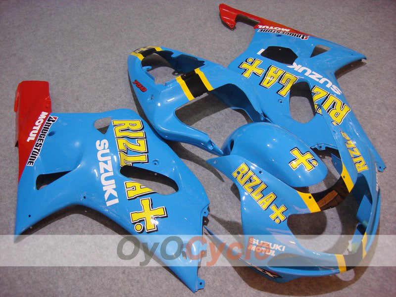 Injection Fairing kit for 00-03 GSX R750 - Red, Blue - Rizla+ #OYO87901144