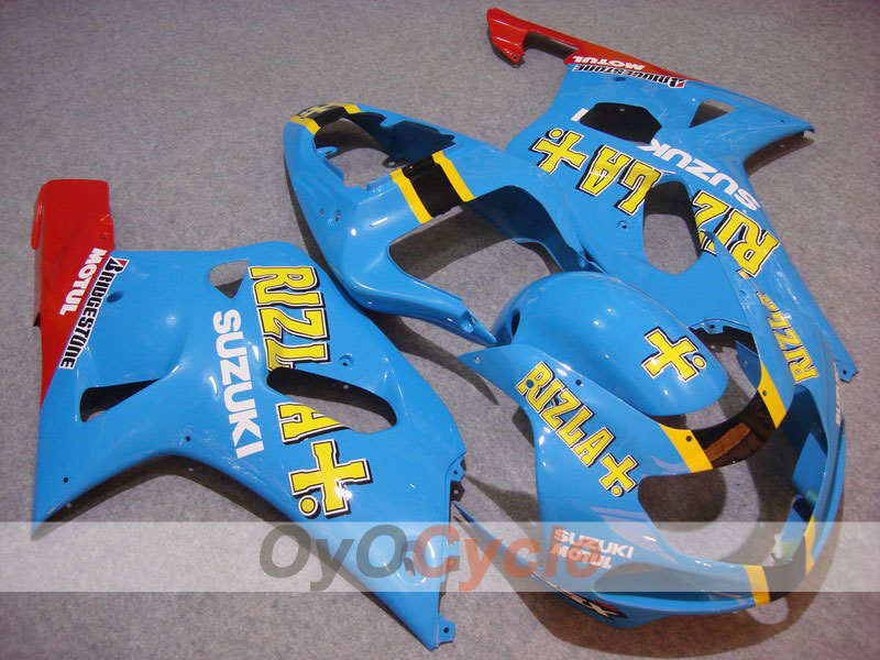 Injection Fairing kit for 01-03 GSX R600 - Red, Blue - Rizla+ #OYO87901152 Main image