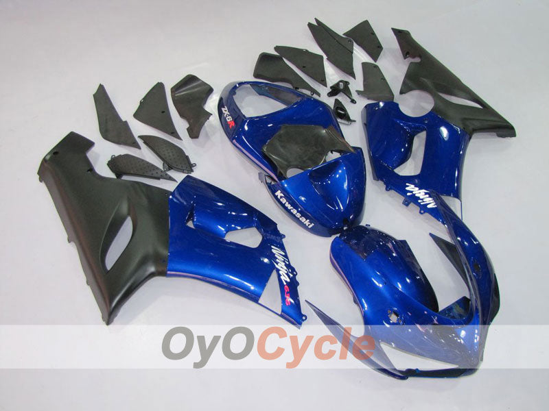 Injection Fairing kit for 05-06 NINJA ZX-6R - Blue, Black - Factory Style #OYO87901844