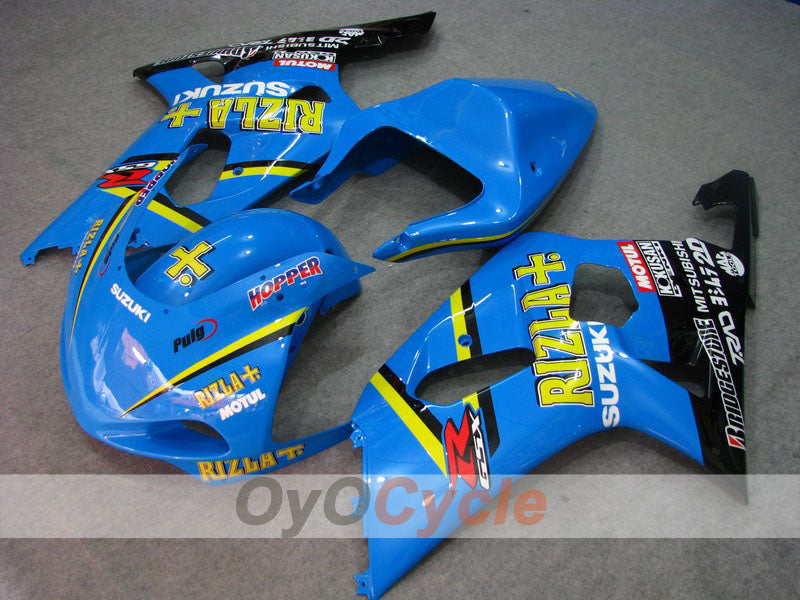 Injection Fairing kit for 01-03 GSX R600 - Blue, Black - Rizla+ #OYO87901154