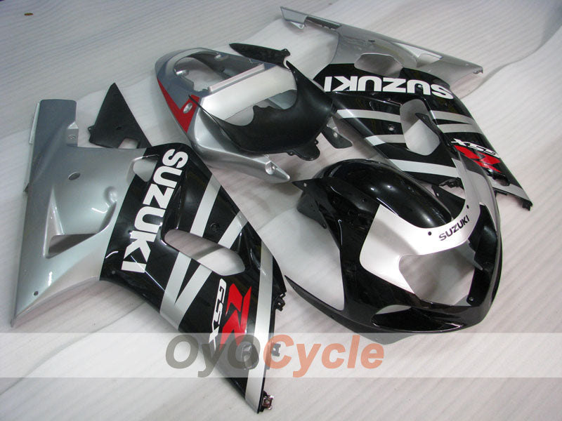 Injection Fairing kit for 01-03 GSX R600 - Black, Silver - Factory Style #OYO87901139 Main image