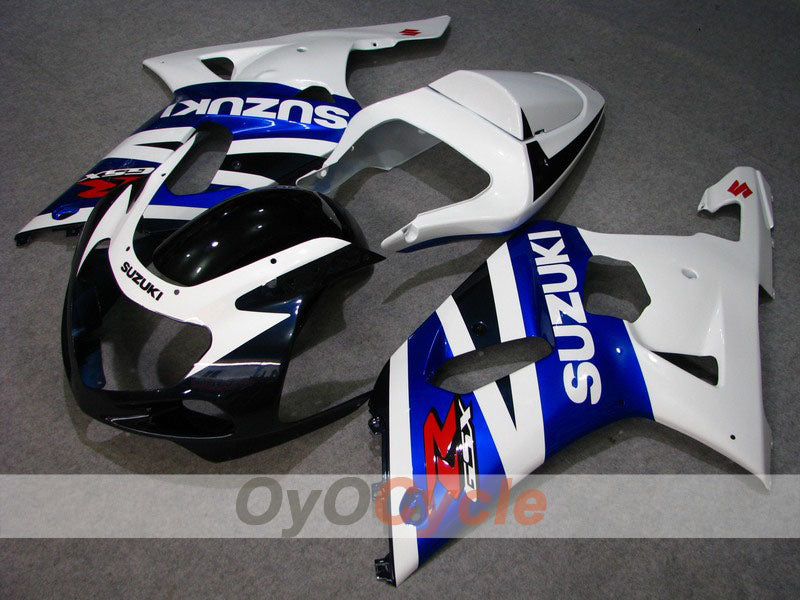 Injection Fairing kit for 01-03 GSX R600 - Blue, White - Factory Style #OYO87901147 Main image