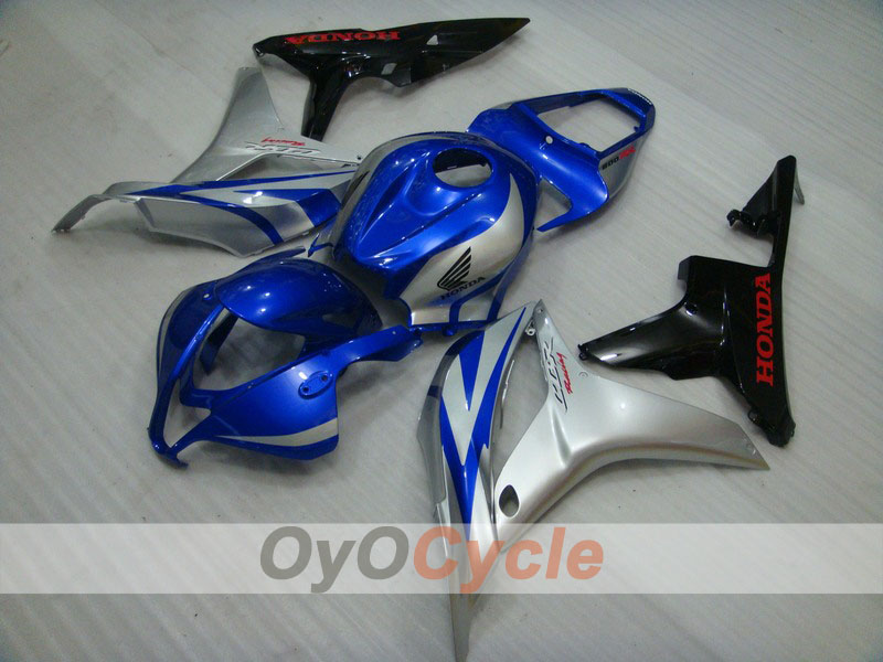 Injection Fairing kit for 07-08 CBR600RR - Blue, Silver - Factory Style #OYO87900409