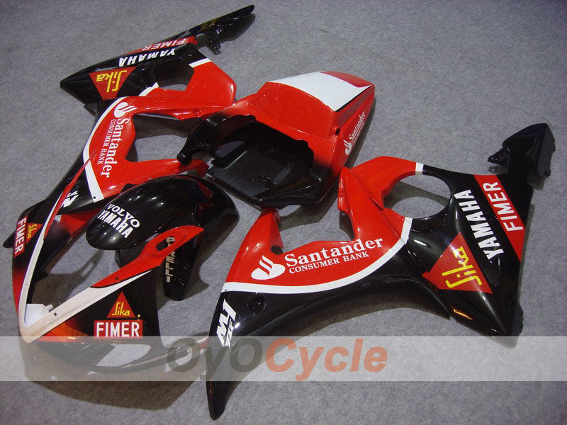 Injection Fairing kit for 05 YZF-R6 - Red, Black - Santander #OYO87902622 Main image