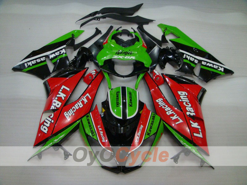 Injection Fairing kit for 09-12 NINJA ZX-6R - Red, Green - Motocard #OYO87901990 Main image